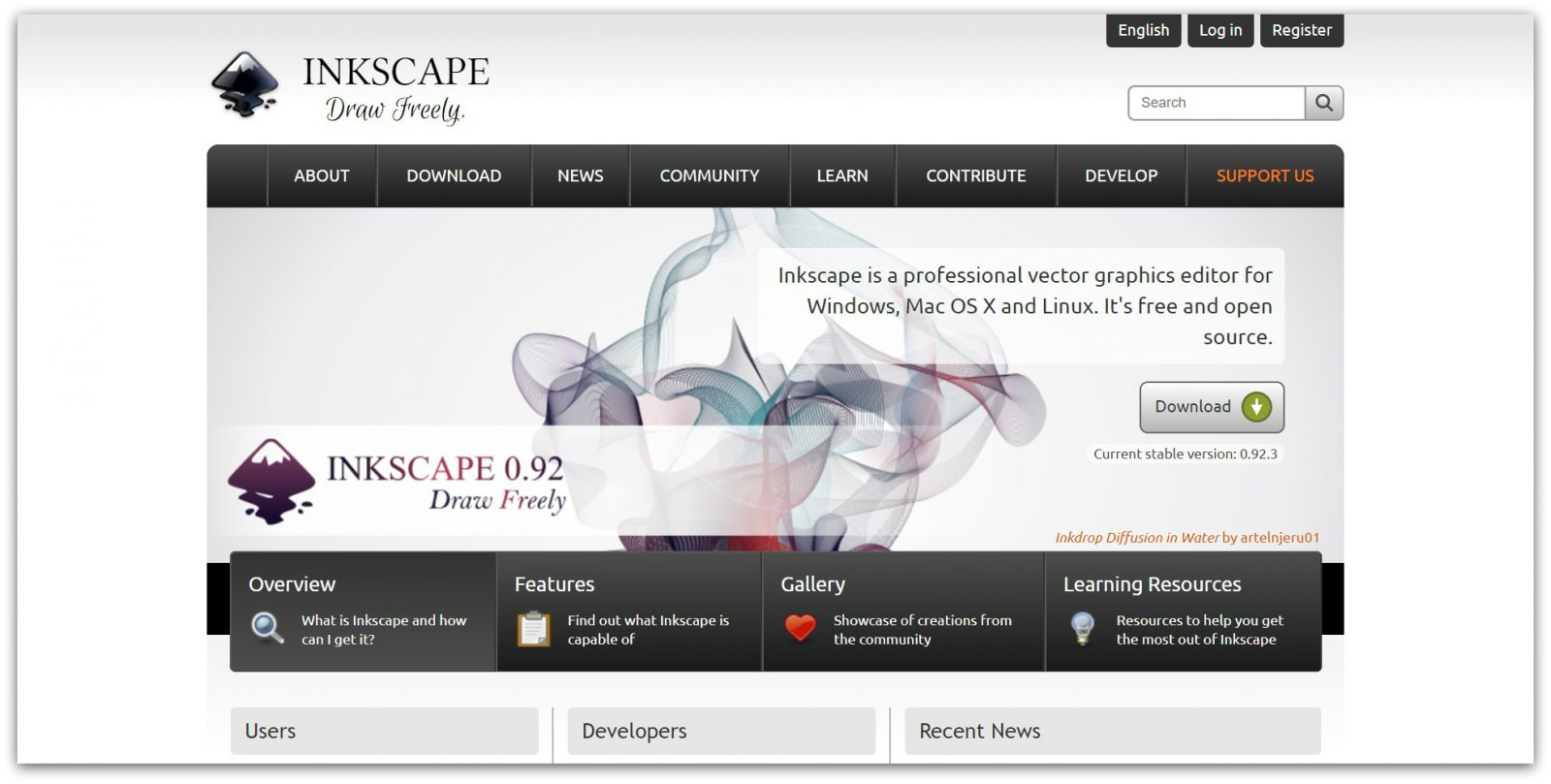 http://inkscape.org — официальный сайт программы Inkscape